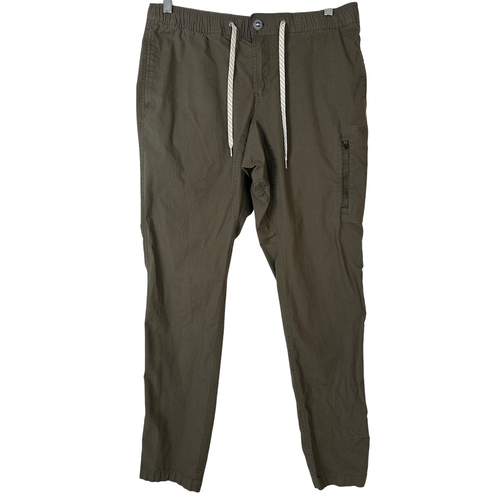 Vuori Ripstop Climber Pant Men's Large Army Green V412 Tapered Hiking Utility
